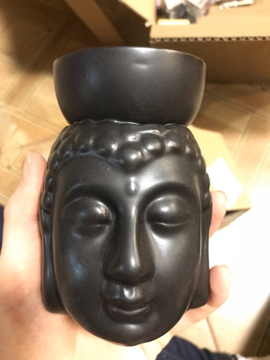 Фотография покупателя товара Аромалампа керамика "Будда с чашей на голове" МИКС 11,5х8х9 см - Фото 3