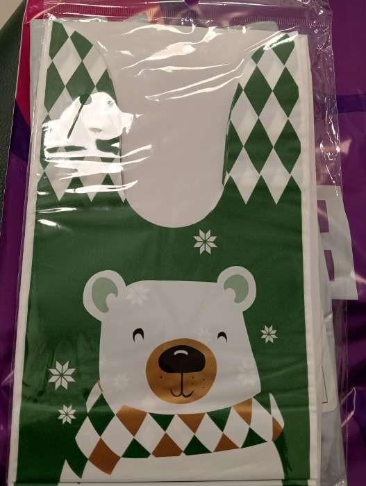 Фотография покупателя товара Пакет полиэтиленовый подарочный с ушками «Новогодний медведь», 13×23 см - Фото 21