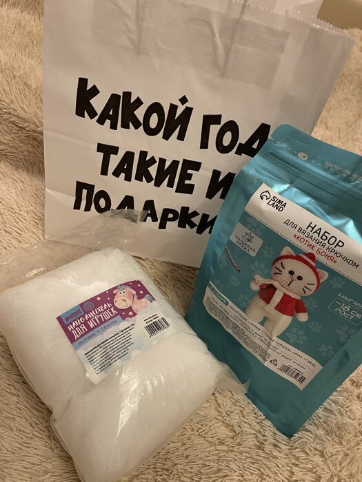 Фотография покупателя товара Набор для вязания игрушки «Медвежонок», 15 см, амигуруми - Фото 2