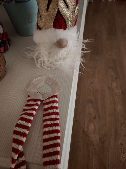 Фотография покупателя товара Фигура текстиль «Гном зеленая шапочка» 33 см, 1 LED, от батареек AG10×3, свечение тёплое белое - Фото 1