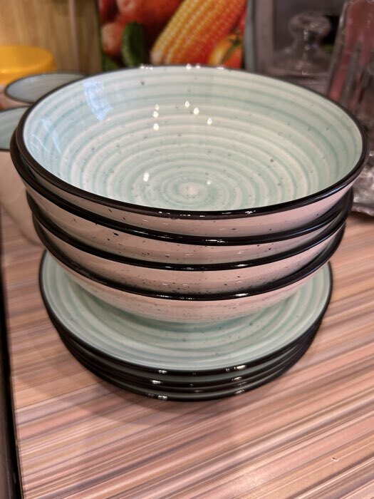 Фотография покупателя товара Набор тарелок глубоких Доляна Nature, 4 шт., d=19 см, керамика, оранжевые - Фото 1