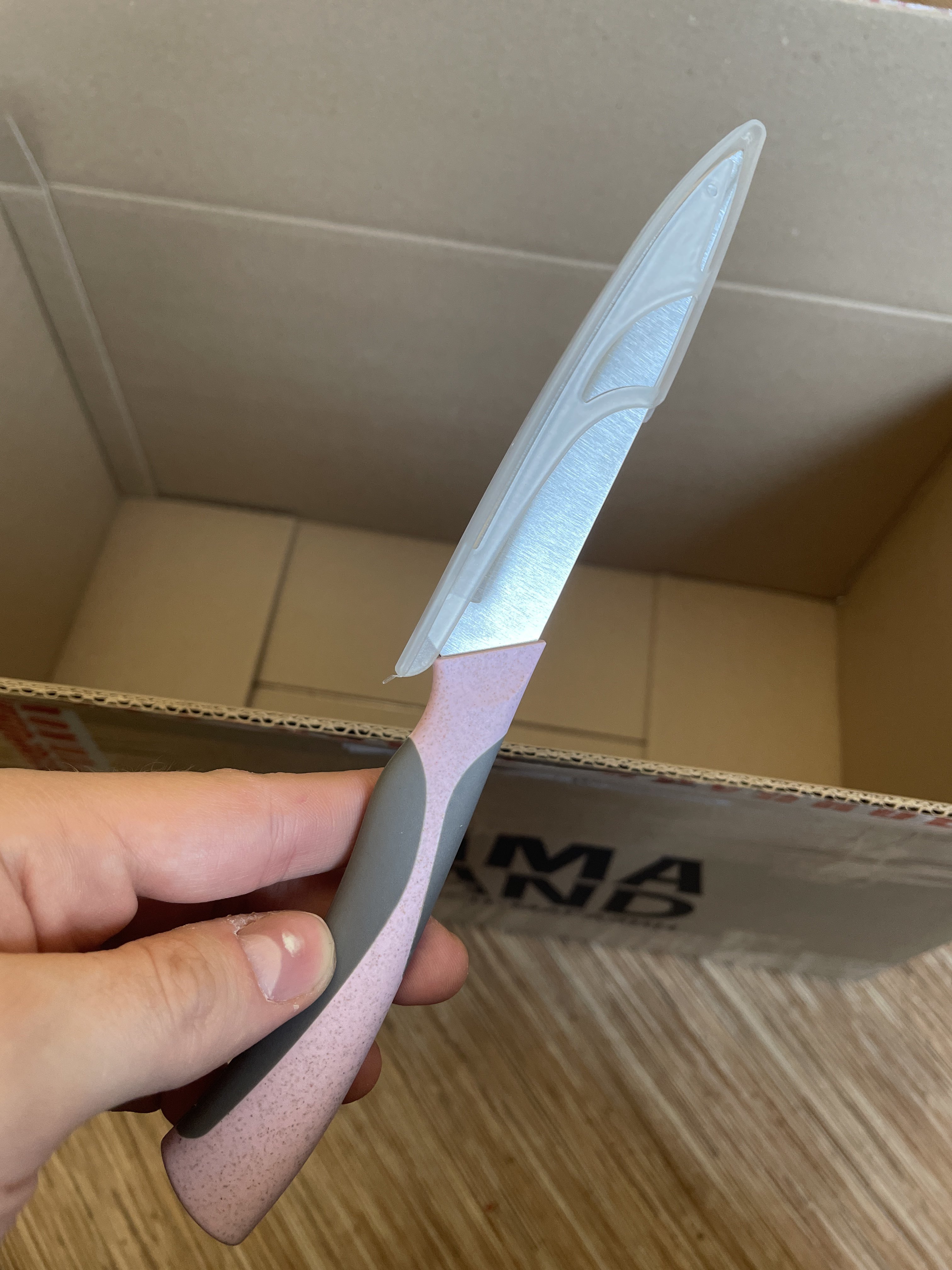 Фотография покупателя товара Нож кухонный «Мезури», лезвие 12,5 см, цвет МИКС