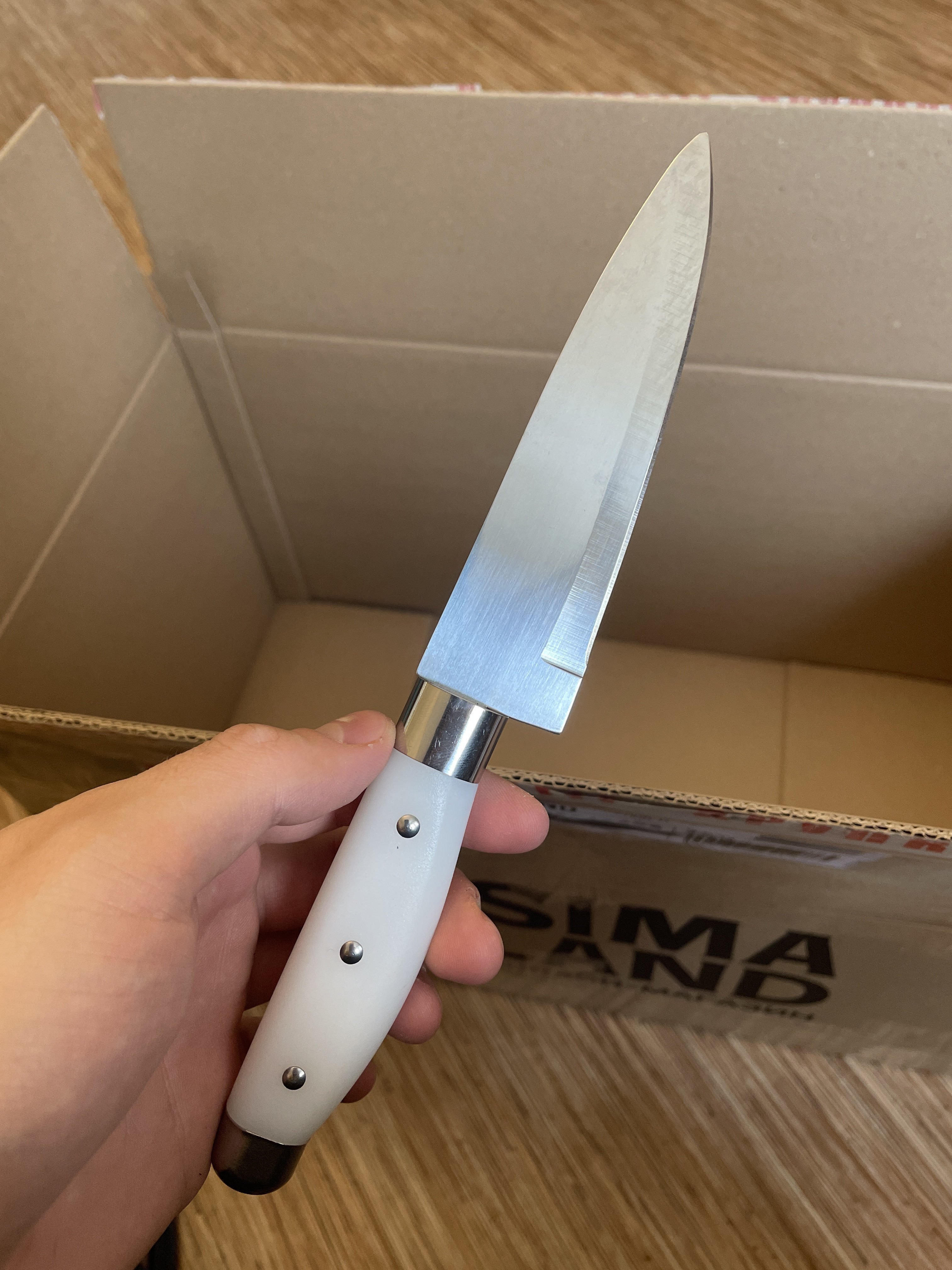 Фотография покупателя товара Нож кухонный Доляна «Инканто», лезвие 12 см, цвет белый - Фото 1