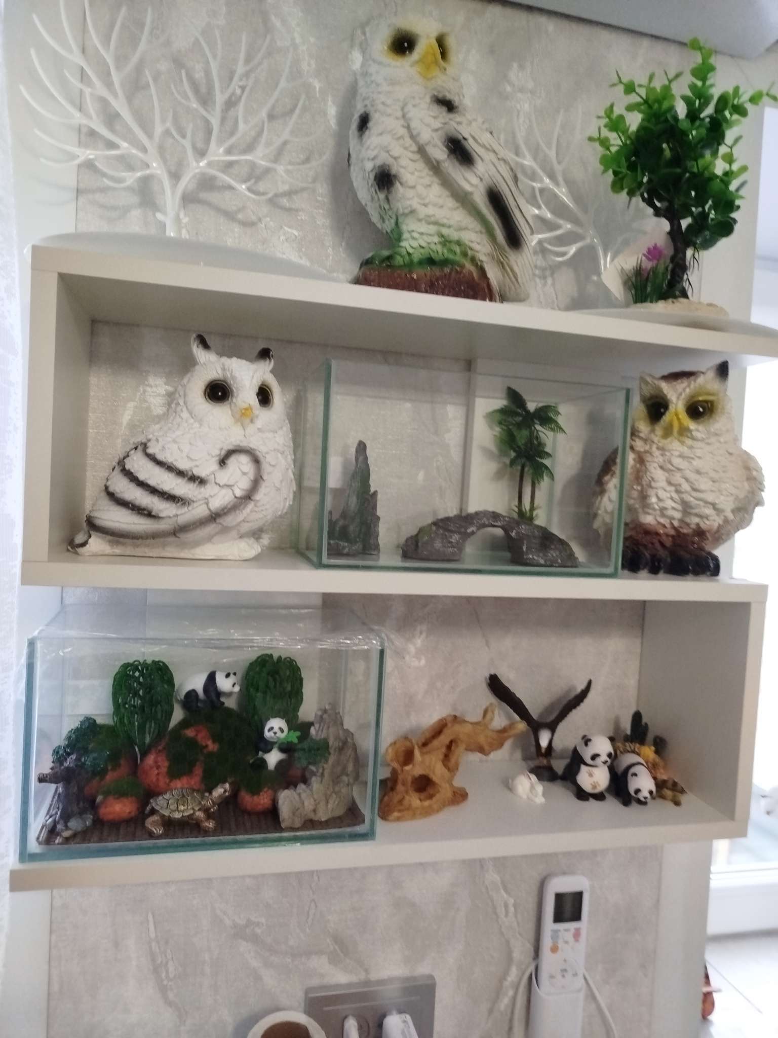 Фотография покупателя товара Садовая фигура из гипса «Совушка малая», 16×15×17.5 см, белая - Фото 1