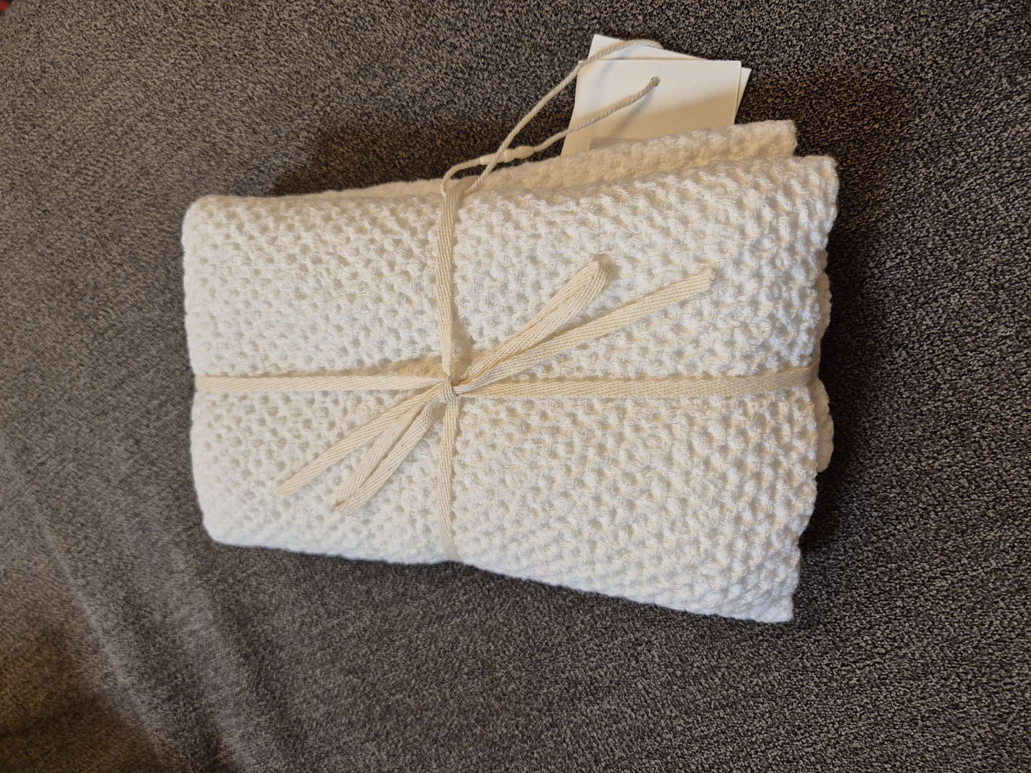 Фотография покупателя товара Полотенце кухонное SL HOME Linen, белое, однотонное, 38×65 см - Фото 1