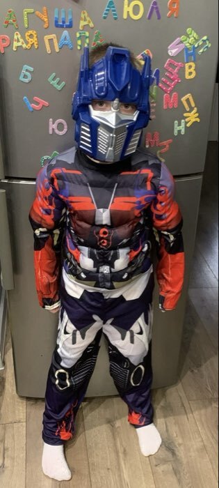 Фотография покупателя товара Карнавальный костюм «Мега-киборг», рост 122–128 см, комбинезон, маска - Фото 2