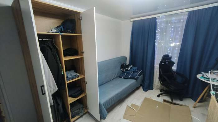 Фотография покупателя товара Шкаф распашной трёхстворчатый «Клик Мебель», 1210×500×2100 мм, цвет белый - Фото 2