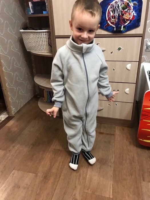 Фотография покупателя товара Комбинезон детский, цвет серый, рост 98-104 см - Фото 1
