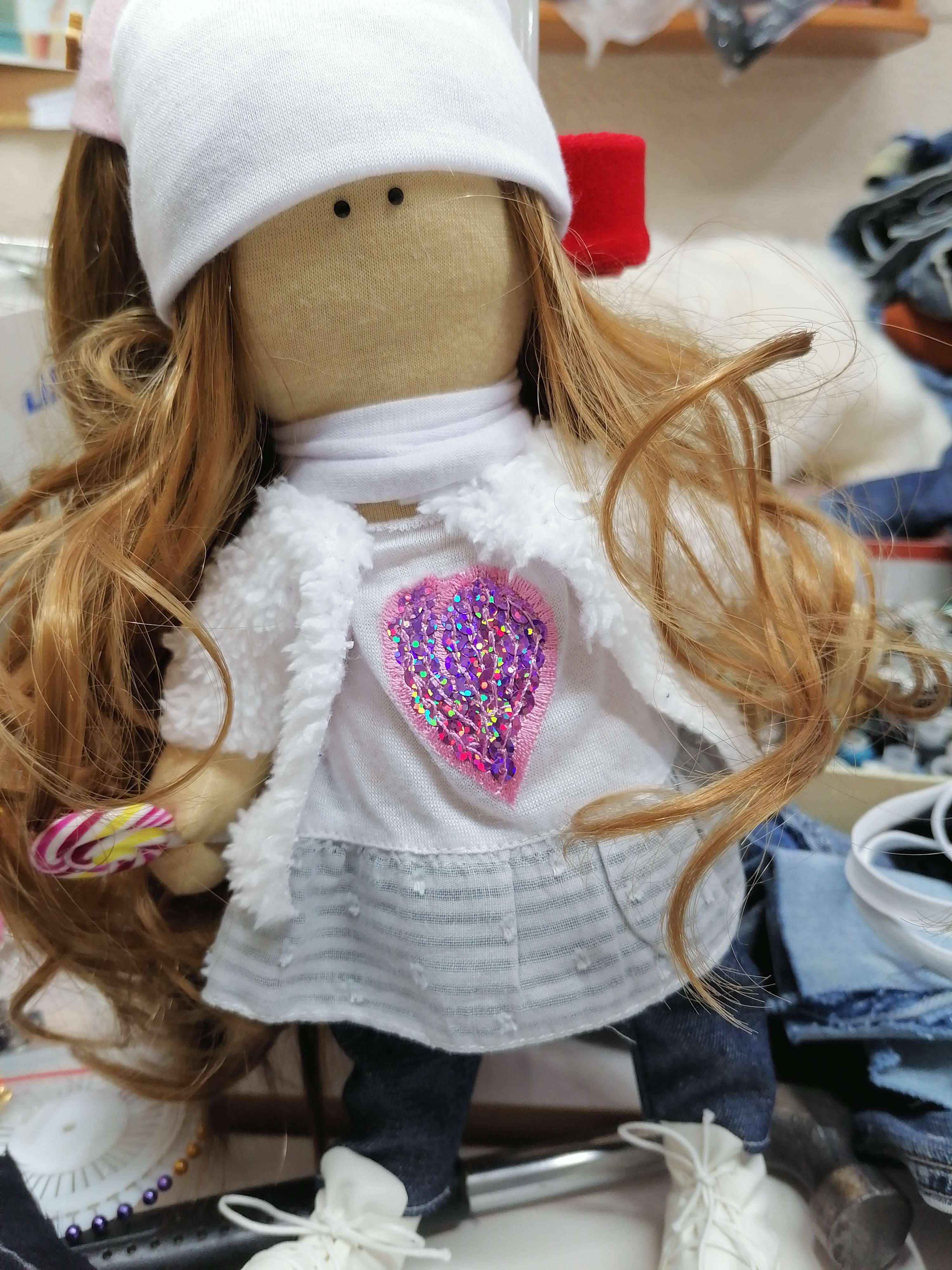 Фотография покупателя товара Набор для шитья. Интерьерная кукла «Лея», 30 см