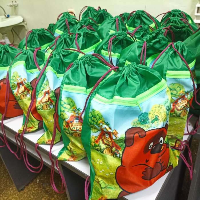 Фотография покупателя товара Мешок для обуви с карманом 420×350 мм, мягкий полиэстер, плотность 210D, Союзмультфильм Винни Пух - Фото 1