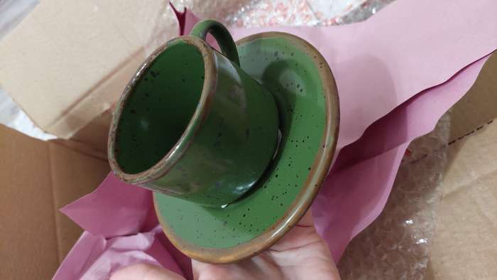 Фотография покупателя товара Чайная пара Punto verde, чашка 200 мл, блюдце d=15,5 см - Фото 4