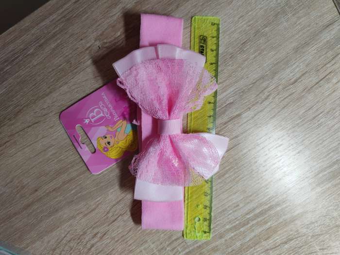 Фотография покупателя товара Повязка для волос Выбражулька «Сьюзи», блики, 3×16 см, розовая - Фото 1