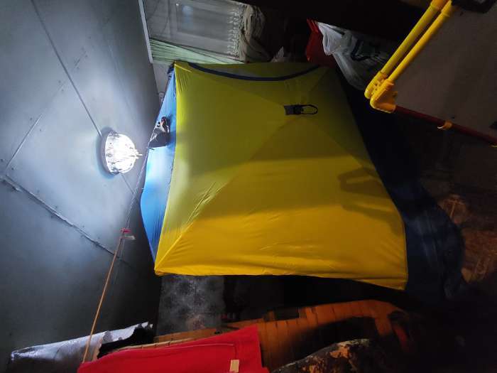 Фотография покупателя товара Палатка зимняя «СТЭК» КУБ 4-местная, трёхслойная, дышащая ДМ - Фото 1