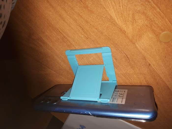 Фотография покупателя товара Подставка для телефона LuazON, складная, регулируемая высота, синяя - Фото 12