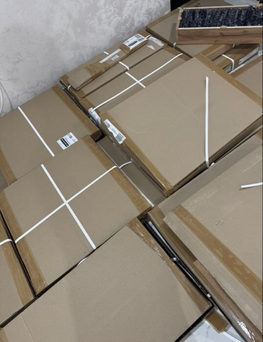 Фотография покупателя товара Кухонный гарнитур трёхуровневый под потолок «Кристен», 3000 мм, цвет графит софт фасады/белый софт - Фото 4