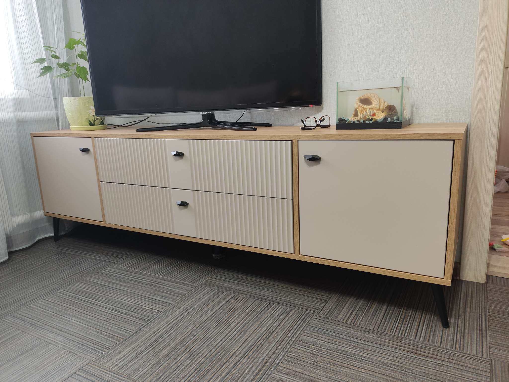 Фотография покупателя товара Опора мебельная CAPPIO OP07, h=300 мм, толщина площадки 1.8 мм, цвет матовый черный - Фото 2