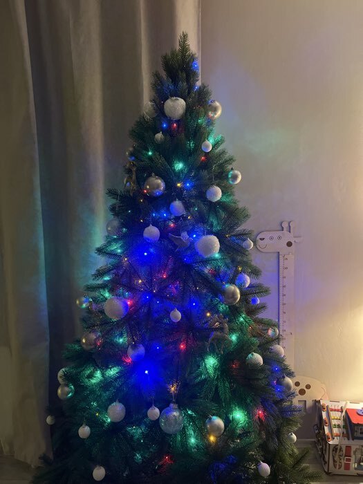 Фотография покупателя товара Ёлочные игрушки 3 шт. «Яблочко» 7×7.5 см, белый - Фото 2