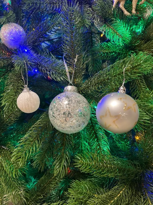 Фотография покупателя товара Ёлочные игрушки «Волшебная ночь», шары новогодние, d=6 см, набор 6 шт., серебро - Фото 1