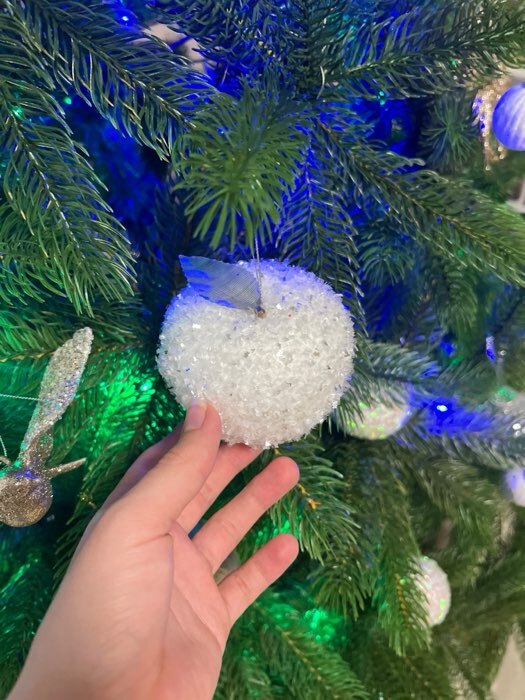 Фотография покупателя товара Ёлочные игрушки «Волшебная ночь», шары новогодние, d=6 см, набор 6 шт., серебро - Фото 4