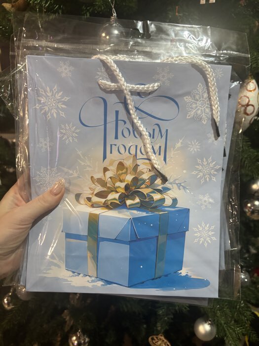 Фотография покупателя товара УЦЕНКА Пакет подарочный ламинированный новогодний «Новый год», ML 21×25×8 см, МИКС - Фото 16
