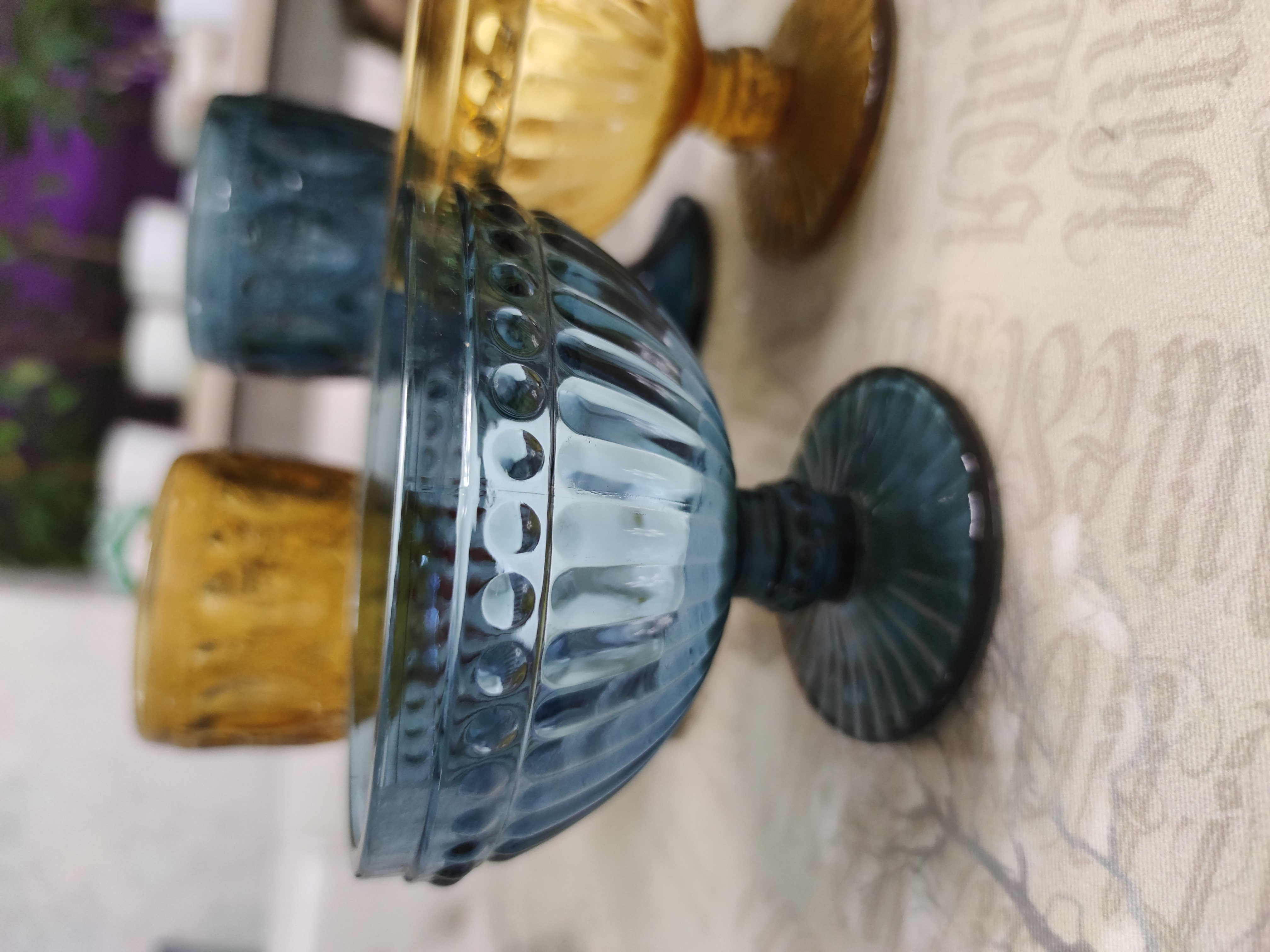 Фотография покупателя товара Креманка стеклянная «Босфор», 350 мл, 12×11 см, цвет синий - Фото 2