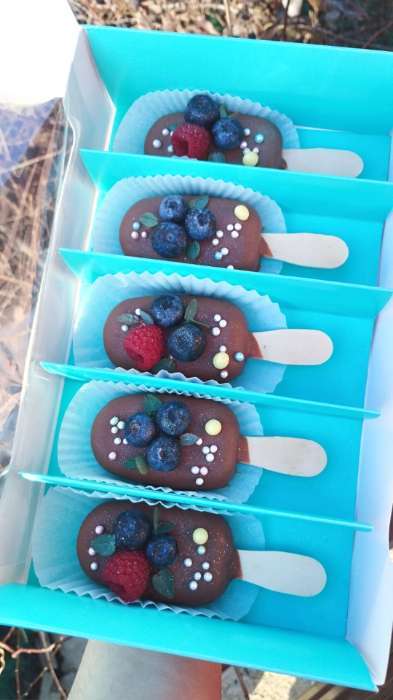 Фотография покупателя товара Коробка складная с окном под 5 эклеров зеленая, 25×15×6.6 см