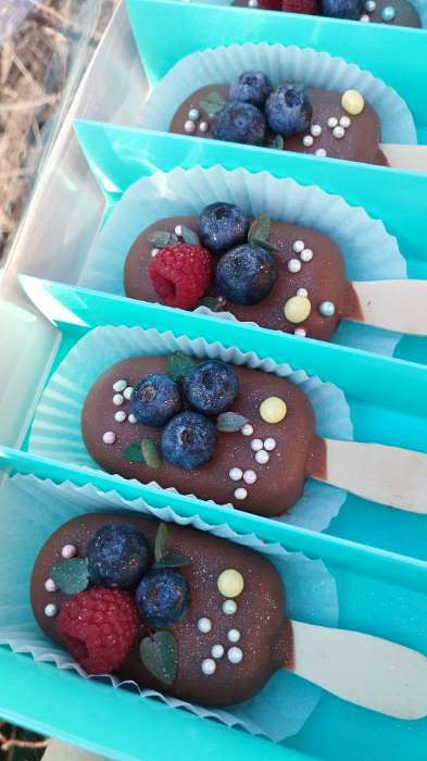 Фотография покупателя товара Коробка складная с окном под 5 эклеров зеленая, 25×15×6.6 см