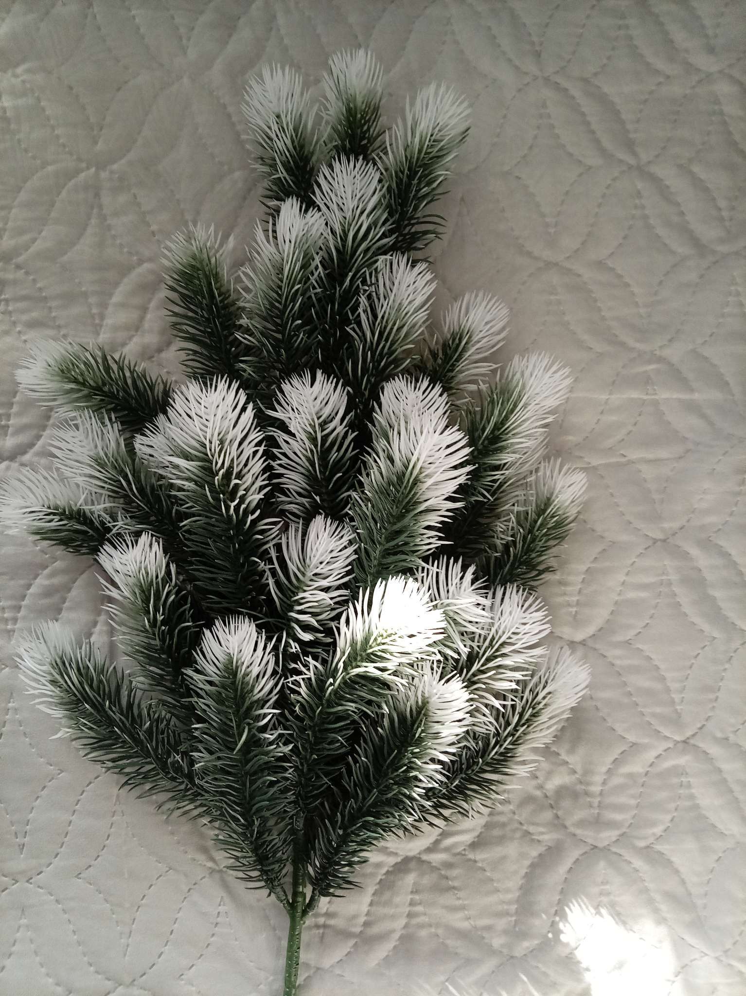Фотография покупателя товара Ветка декоративная новогодняя, 59 см - Фото 1