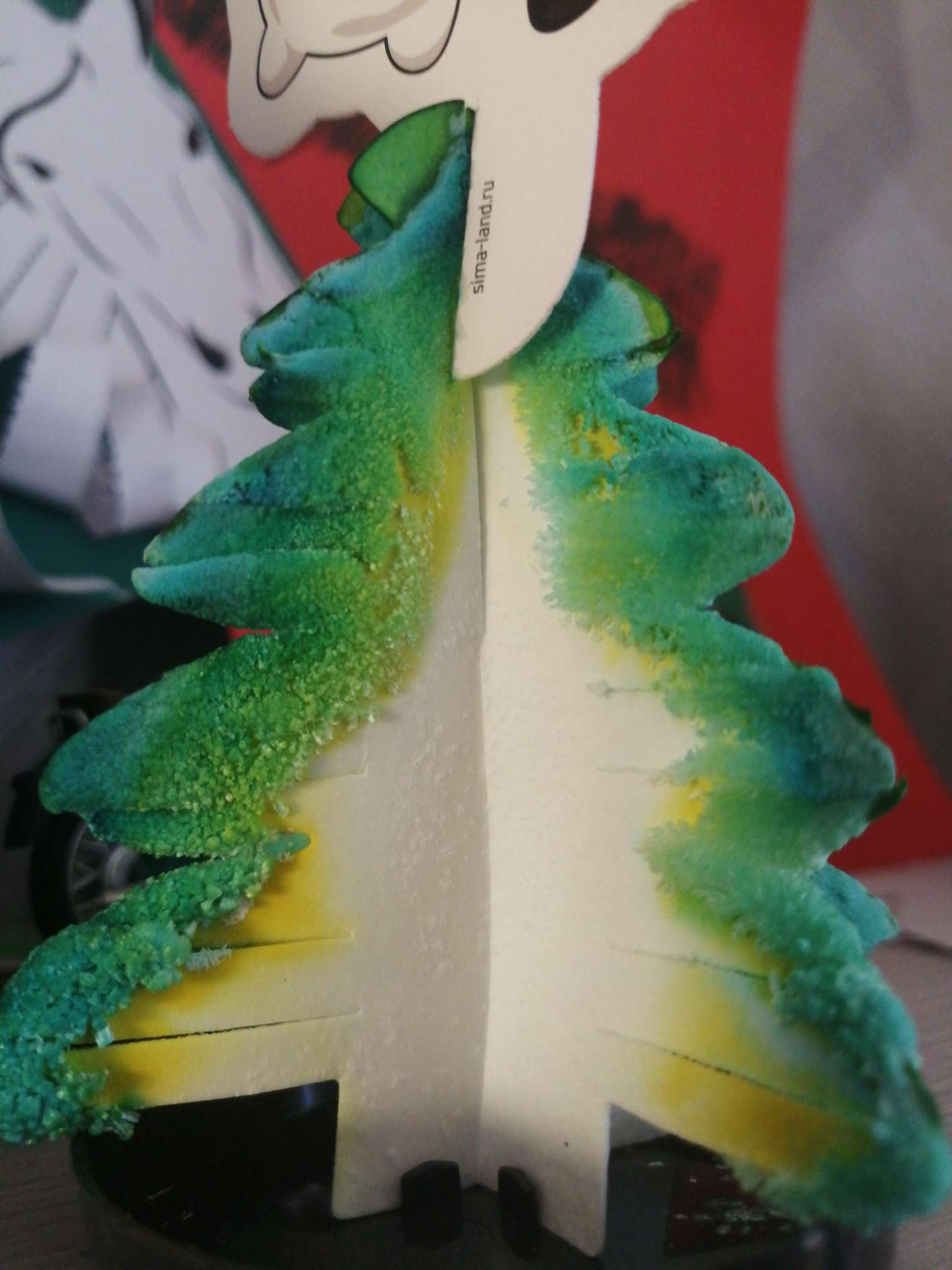 Фотография покупателя товара Выращивание новогоднего кристалла «Ёлочка», набор для опытов, сделай сам - Фото 6