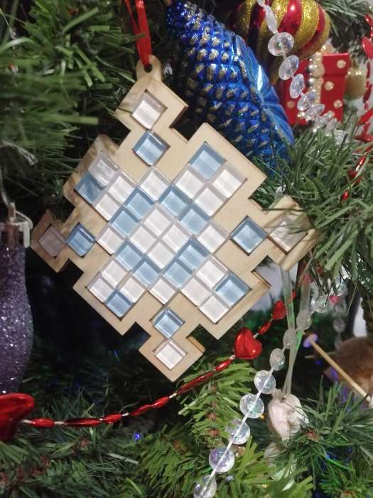 Фотография покупателя товара Набор для творчества «Ёлочная игрушка. Мозаика», 4 шт. - Фото 2