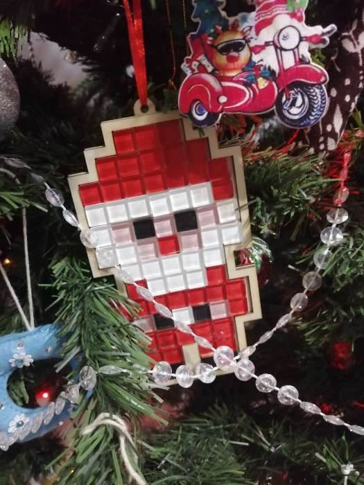 Фотография покупателя товара Набор для творчества «Ёлочная игрушка. Мозаика», 4 шт. - Фото 3