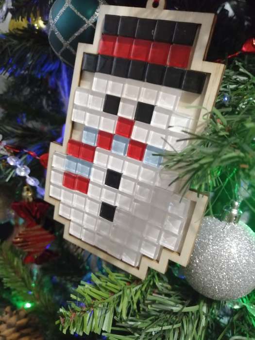 Фотография покупателя товара Набор для творчества «Ёлочная игрушка. Мозаика», 4 шт. - Фото 4