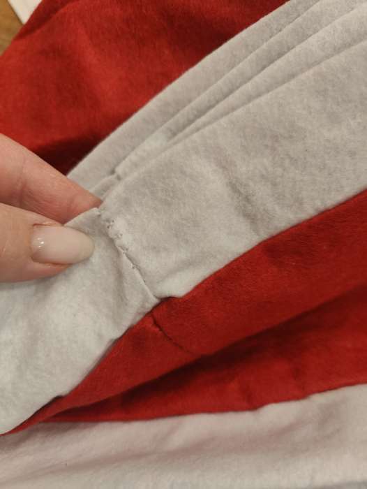 Фотография покупателя товара Колпак новогодний «Классика» 37×27 см, красный - Фото 6