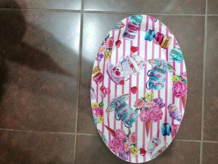 Фотография покупателя товара Поднос овальный Доляна «Макаруны», 37×24×3 см, МИКС - Фото 1