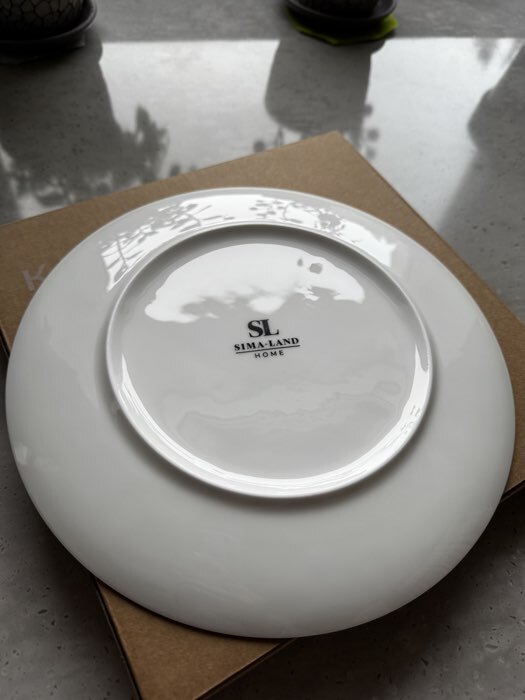 Фотография покупателя товара Тарелки SL Home «Каскарон», d=23.3 см, набор 2 шт., костяной фарфор, белые - Фото 4