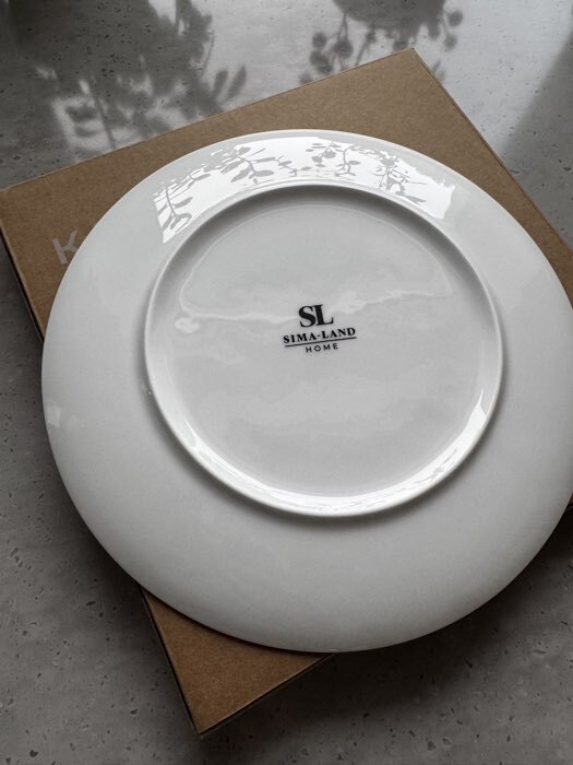 Фотография покупателя товара Тарелки SL Home «Каскарон», d=23.3 см, набор 2 шт., костяной фарфор, белые - Фото 5