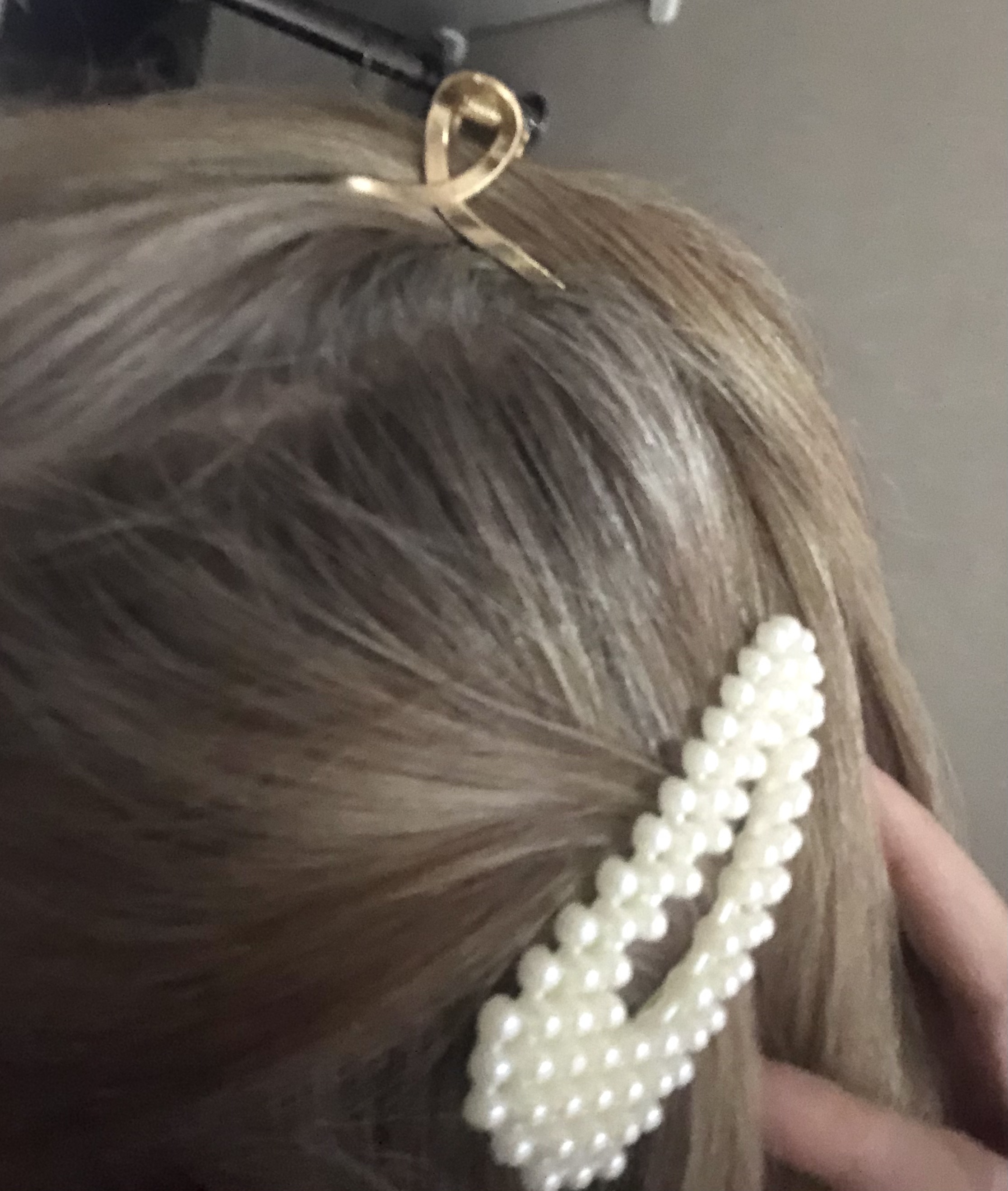 Фотография покупателя товара Краб для волос "Валери" плетёная петелька, 7,5 см, золото - Фото 2