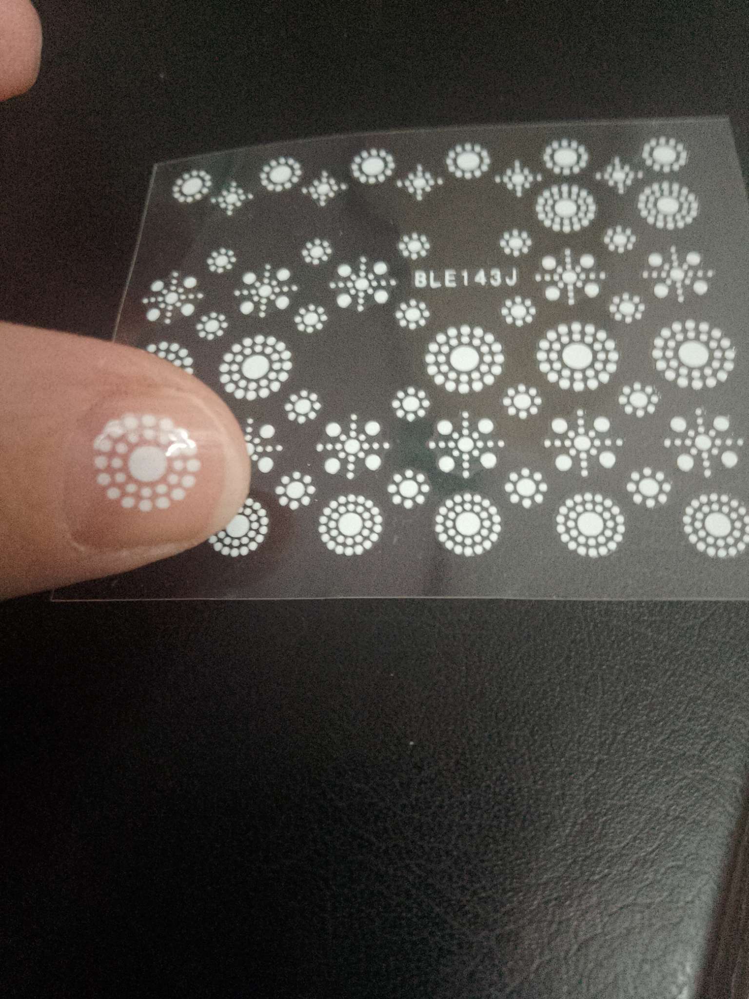 Фотография покупателя товара Наклейки для ногтей «Узоры», белые - Фото 1