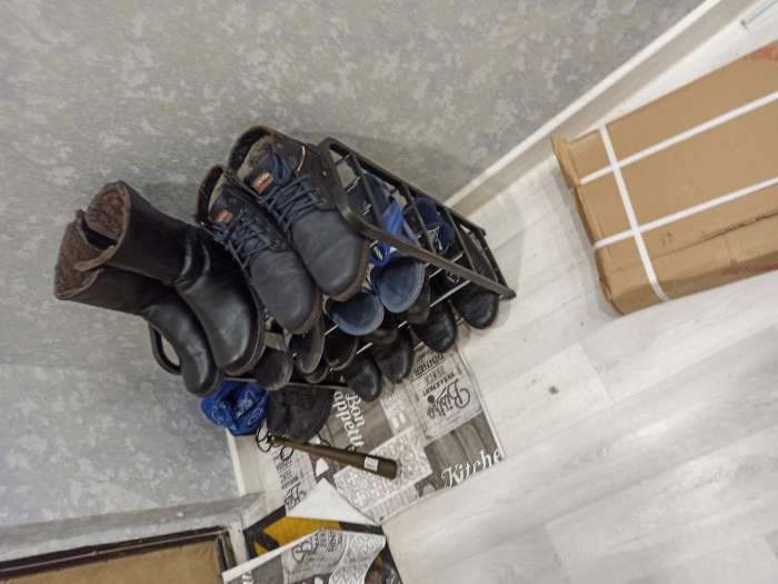 Фотография покупателя товара Обувница Доляна, 4 яруса, 50×19×59 см, цвет синий - Фото 12