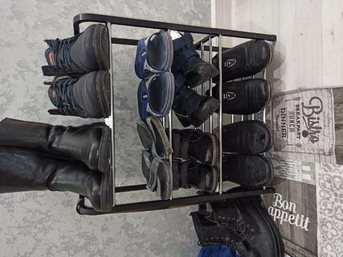 Фотография покупателя товара Обувница Доляна, 4 яруса, 50×19×59 см, цвет синий - Фото 12