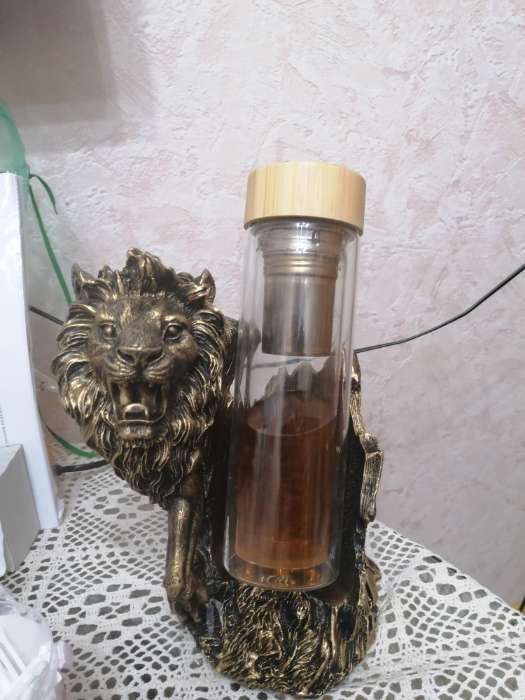Фотография покупателя товара Подставка под бутылку "Тигр" бронза, 16х18х24см - Фото 3