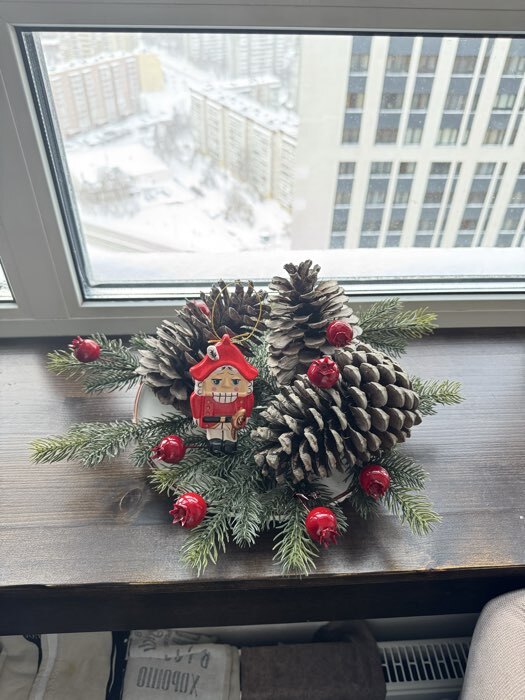 Фотография покупателя товара Ветка декоративная новогодняя, набор 10 шт., размер 1 шт. — 23×7×2 см - Фото 10