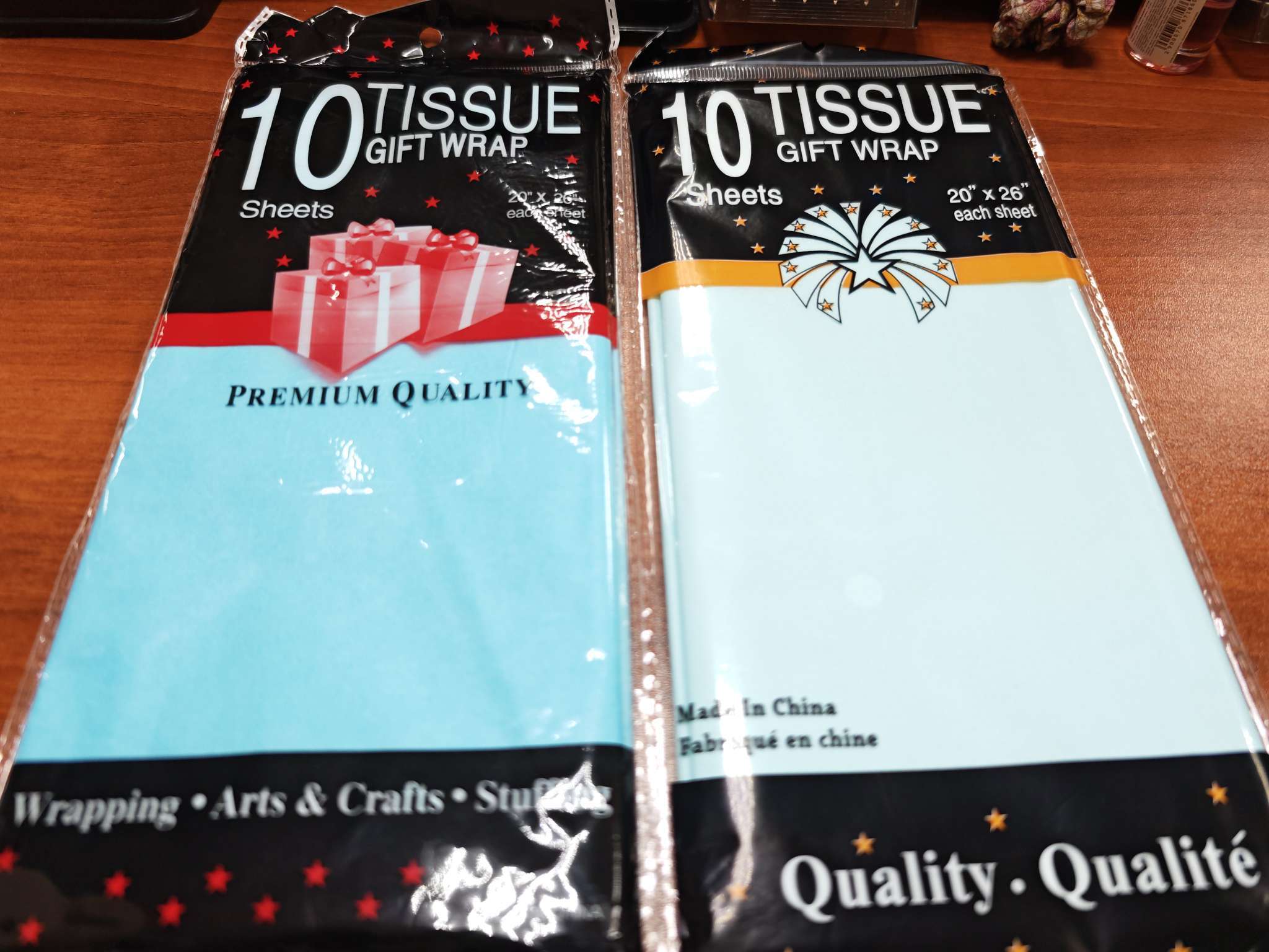 Фотография покупателя товара Бумага тишью, двухсторонняя, голубая, 50×65 см - Фото 230