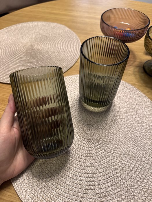 Фотография покупателя товара Стаканы SL Home «Модерн», 400 мл, 8×13 см, набор 6 шт., стекло, графитовые - Фото 1