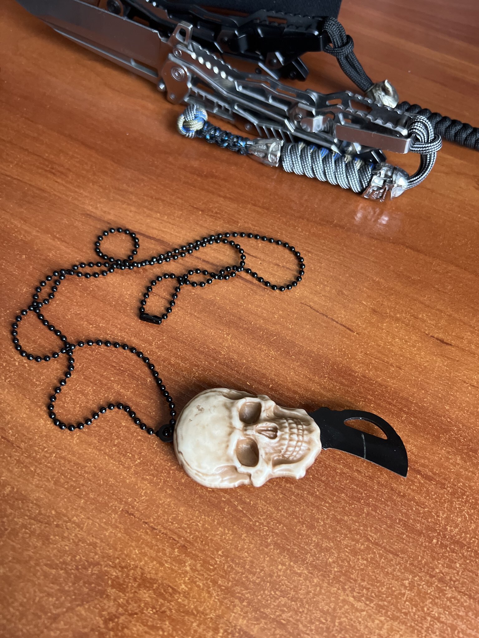 Фотография покупателя товара Нож-брелок складной перочинный «Череп», 7.8 см, клинок 29 мм/1.5 мм, на цепочке - Фото 2