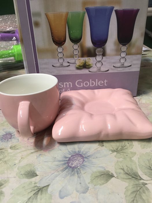 Фотография покупателя товара Чайная пара керамическая с ложкой «Зефирка», 2 предмета: чашка 250 мл, блюдце d=13 см, цвет розовый - Фото 6