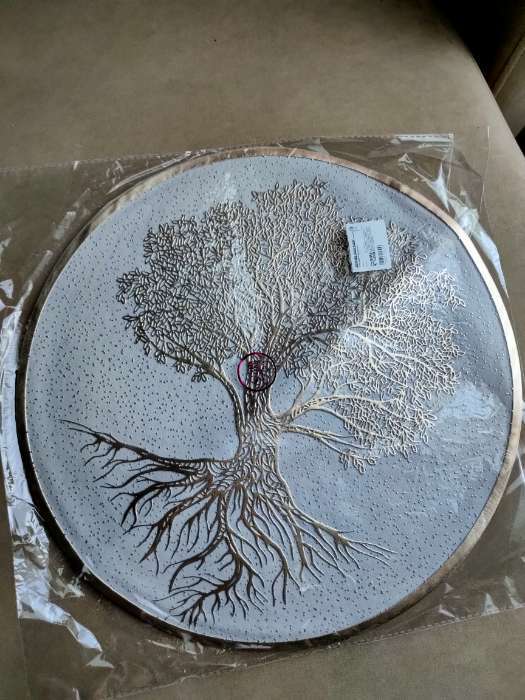 Фотография покупателя товара Салфетки сервировочные на стол Доляна «Древо», 2 шт., d=38 см, бежевые - Фото 1