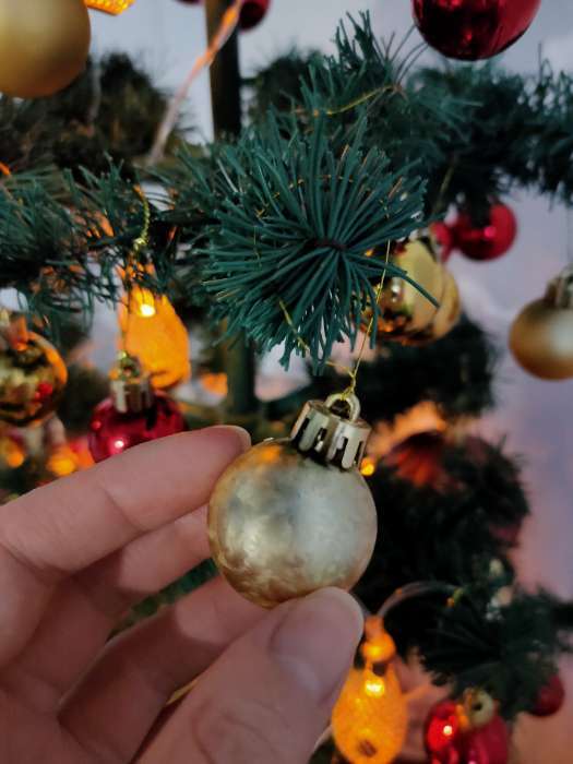 Фотография покупателя товара Ёлочные игрушки «Классика ассорти», шары новогодние, d=3 см, набор 24 шт., золотистый - Фото 1