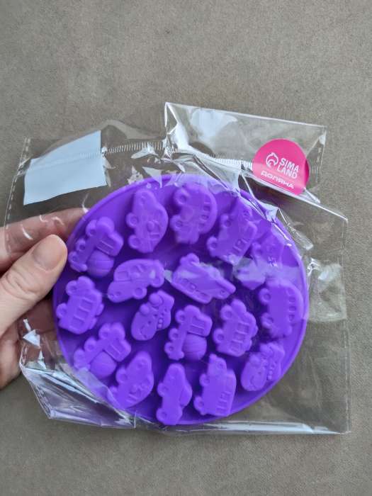 Фотография покупателя товара Форма для мармелада Доляна «Сладости», силикон, d=12 см, 16 ячеек, розовая - Фото 1