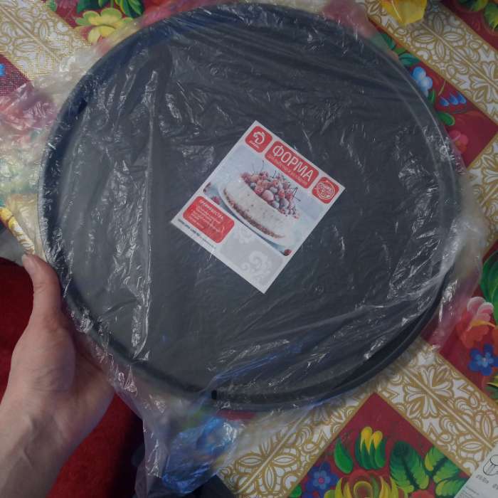 Фотография покупателя товара Форма для пиццы Доляна «Жаклин», d=35 см, антипригарное покрытие, цвет чёрный